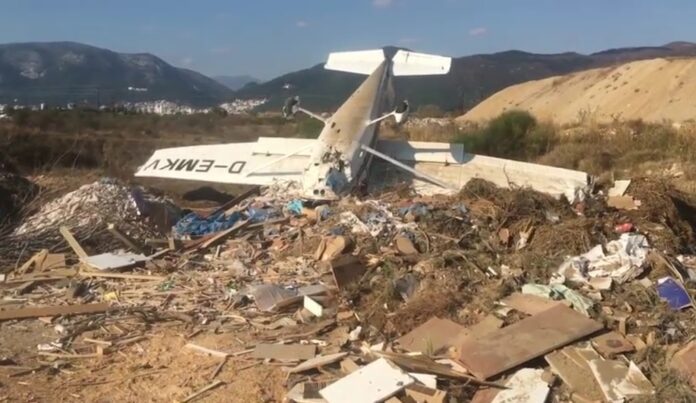 Πτώση αεροσκάφους στο αεροδρόμιο του Ζυγού Ξάνθης - Δύο τραυματίες