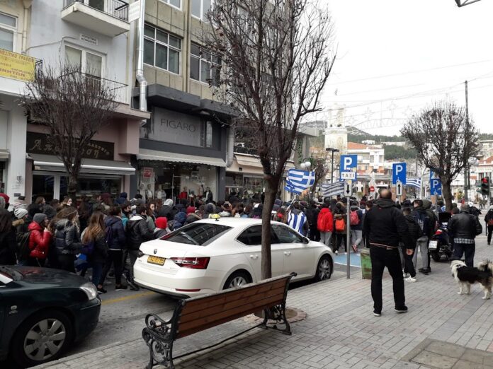 Πορεία για τη Μακεδονία απο τους μαθητές στην Ξάνθη