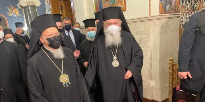 Επίσκεψη του Οικουμενικού Πατριάρχη στον Αρχιεπίσκοπο Ιερώνυμο