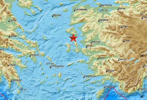Ισχυρός σεισμός ανοιχτά της Μυτιλήνης - Έγινε ιδιαίτερα αισθητός και στην Ξάνθη