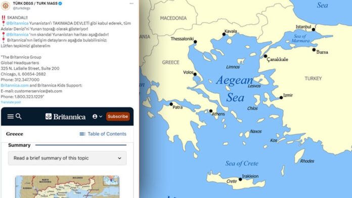 Τουρκία: Διαμαρτύρονται επειδή η Britannica παρουσιάζει ελληνικά τα νησιά του Αιγαίου