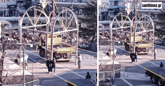 Ξάνθη: Ξηλώθηκε η ακαλαίσθητη κατασκευή στο σιντριβάνι της πλατείας