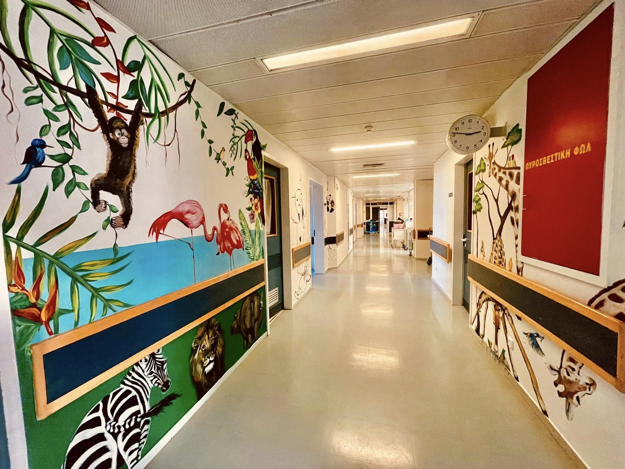 Η ζωγραφική μεταμόρφωσε την παιδιατρική κλινική του γενικού νοσοκομείου Ξάνθης
